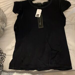 Veronica Beard- $198 Coralee Top in Navy. NWT. Size Medium.